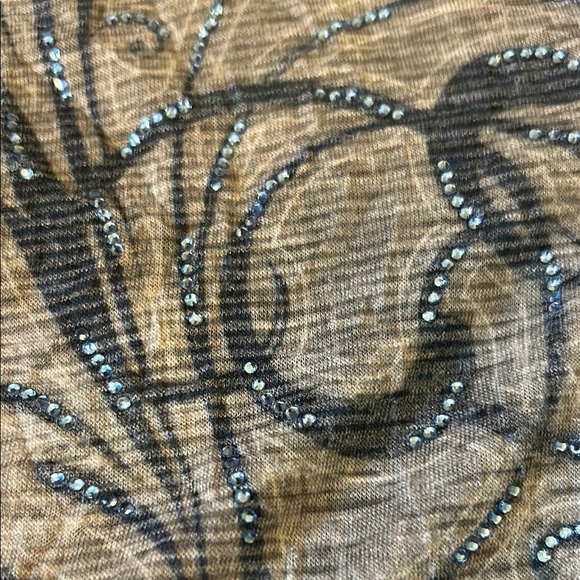 DAVID CLINE Gray Shirt with Blue Swirl Design - Picture 3 of 9